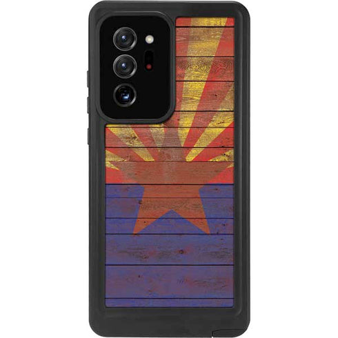 Arizona Flag Dark Wood Galaxy Note20 Ultra 5G Waterproof Case